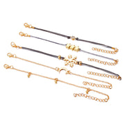 5 Piece Blue Winter Bracelet Set With ® Crystals 18K White Gold Plated Bracelet in 18K White Gold Plated
