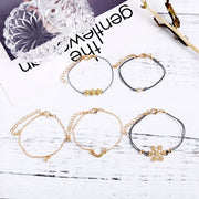 5 Piece Blue Winter Bracelet Set With ® Crystals 18K White Gold Plated Bracelet in 18K White Gold Plated