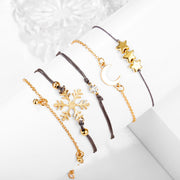 5 Piece Blue Winter Bracelet Set With ® Crystals 18K White Gold Plated Bracelet in 18K White Gold Plated