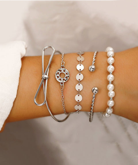 18K White Gold Plated Bracelet in 18K White Gold Plated ITALY Design