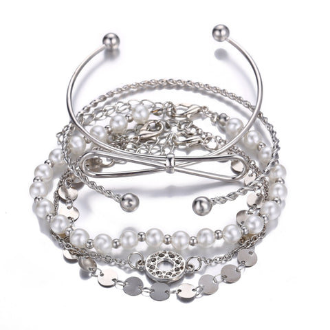 18K White Gold Plated Bracelet in 18K White Gold Plated ITALY Design
