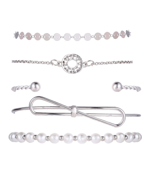 18K White Gold Plated Bracelet in 18K White Gold Plated ITALY Design