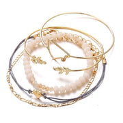 5 Piece Geo Set 18K Gold Plated Bracelet in 18K Gold Plated ITALY Design