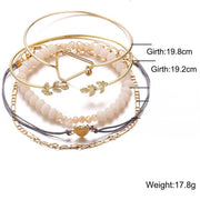 5 Piece Geo Set 18K Gold Plated Bracelet in 18K Gold Plated ITALY Design