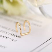 2 Piece Ear Cuff 18K Gold Plated Earring in 18K Gold Plated ITALY Design