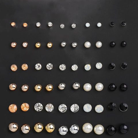 30 Piece Stud Earring Set 18K Gold Plated Earring in 18K Gold Plated ITALY Design