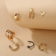 7 Piece Earring Set 18K Gold Plated Earring in 18K Gold Plated ITALY Design