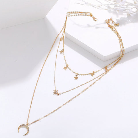 3 Piece Celestial Drop Necklace With ® Crystals 18K Gold Plated Necklace in 18K Gold Plated