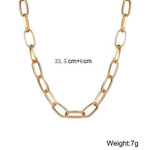 Link Chain Necklace 18K Gold Plated Necklace in 18K Gold Plated ITALY Design