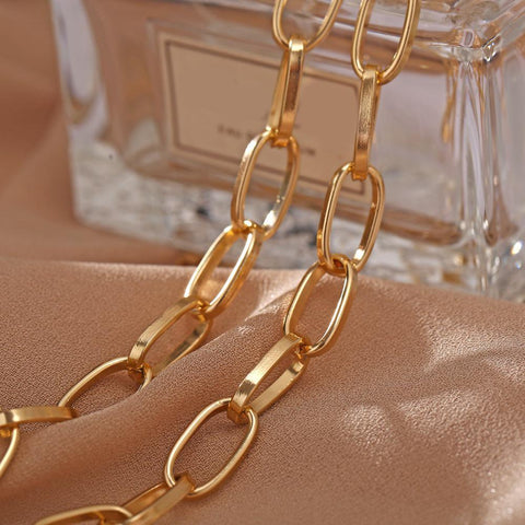 Link Chain Necklace 18K Gold Plated Necklace in 18K Gold Plated ITALY Design