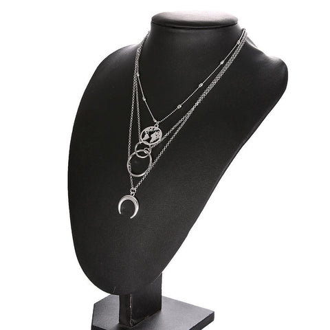 3 Piecce Globe Necklace 18K Gold Plated Necklace in 18K Gold Plated ITALY Design