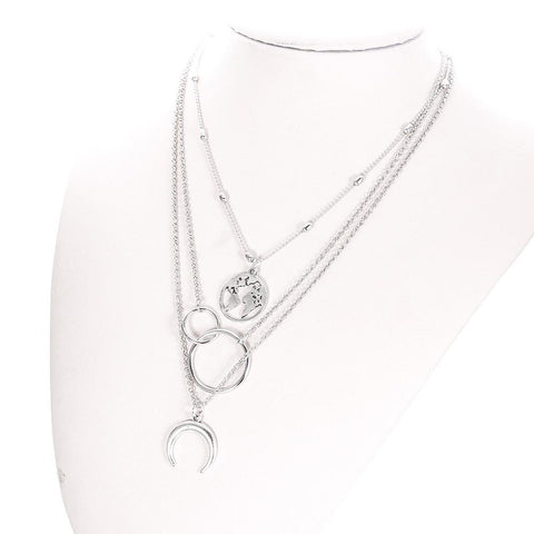 3 Piecce Globe Necklace 18K Gold Plated Necklace in 18K Gold Plated ITALY Design