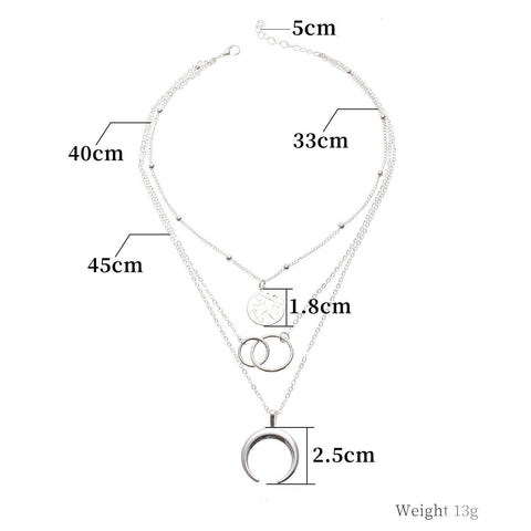3 Piecce Globe Necklace 18K Gold Plated Necklace in 18K Gold Plated ITALY Design