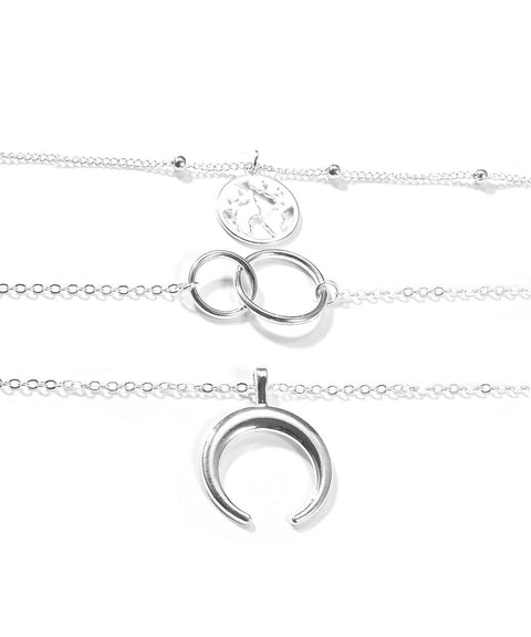 3 Piecce Globe Necklace 18K Gold Plated Necklace in 18K Gold Plated ITALY Design