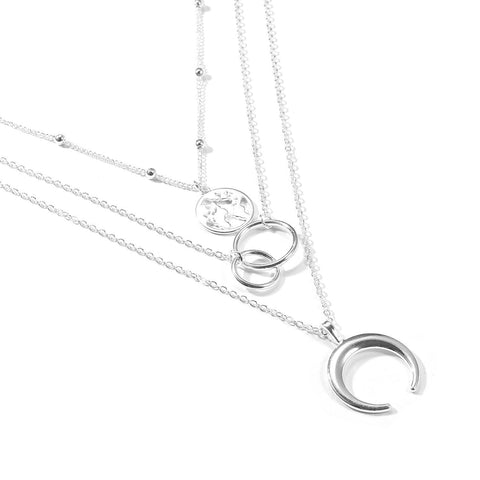 3 Piecce Globe Necklace 18K Gold Plated Necklace in 18K Gold Plated ITALY Design