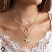 3 Piece Necklace 18K Gold Plated Necklace ITALY Design