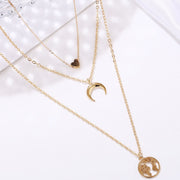 3 Piece Necklace 18K Gold Plated Necklace ITALY Design