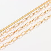 4 Piece Chain Link Set Necklace 18K Gold Plated Necklace ITALY Design