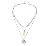 Bohemian and Shell 3 Piece Layer 18K Gold Plated Necklace in 18K Gold Plated ITALY Design