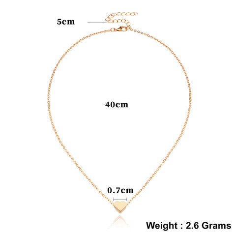 Classic Heart 18K Gold Plated Necklace in 18K Gold Plated ITALY Design