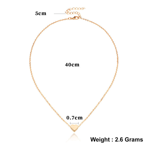 Classic Heart 18K Gold Plated Necklace in 18K Gold Plated ITALY Design