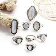 11-Piece Minimalist Bohemian Pav'e Ring Set in 18K Gold Plating