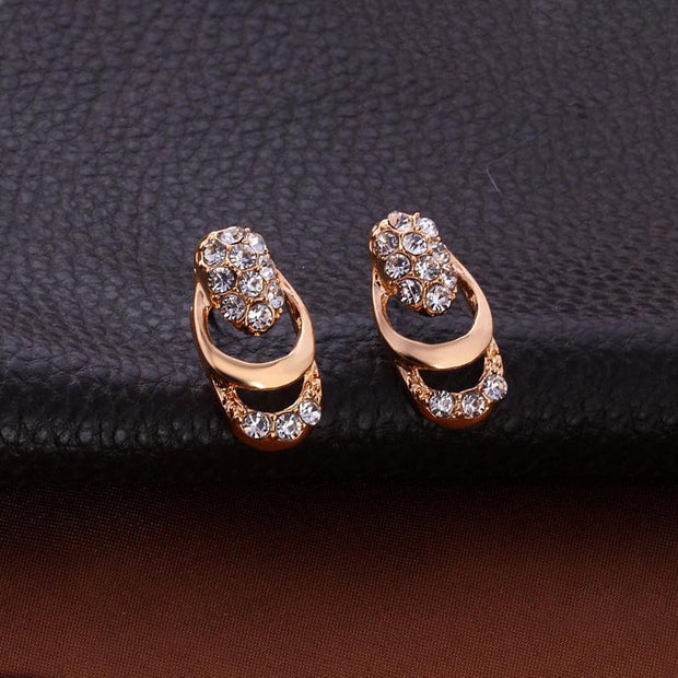 4 Piece Royal Jewelry Set With ® Crystals 18K Gold Plated Set in 18K Gold Plated