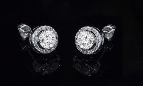 3.44 CTTW Halo Stud Earrings with Swarovski Elements, Earring, ALILY , ALILY   jewelryjewelry deals, swarovski crystal jewelry, groupon jewelry,, jewelry for mom, 