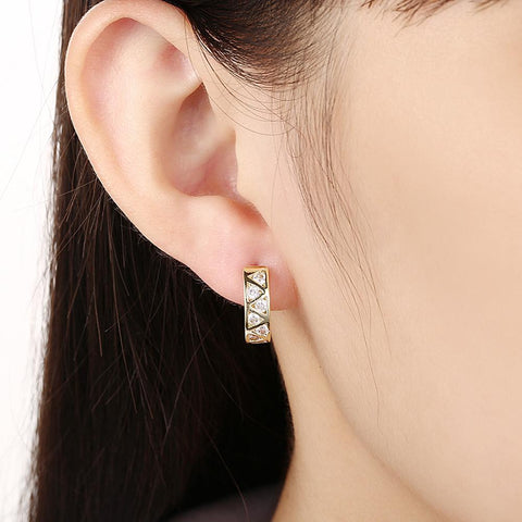 Solitaire  Elements Mini Clip On Earrings