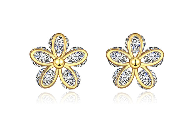 14K Gold Plated White Sapphire Pav&