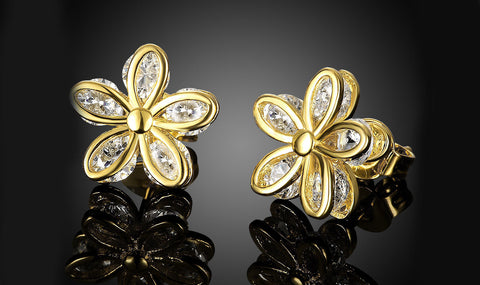 14K Gold Plated White  Elements Pav&