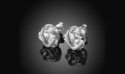 14K Gold Plating  Elements Twisted 3-Stone Stud Earrings- Options Available