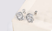 14K Gold Plating  Elements Twisted 3-Stone Stud Earrings- Options Available