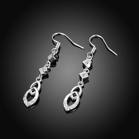 Dangling Infinity Drop Earrings Made with Swarovski Elements, Earring, ALILY , ALILY   jewelryjewelry deals, swarovski crystal jewelry, groupon jewelry,, jewelry for mom, 
