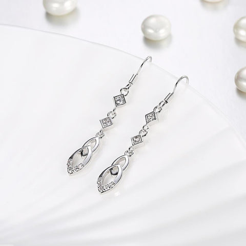 Dangling Infinity Drop Earrings Made with Swarovski Elements, Earring, ALILY , ALILY   jewelryjewelry deals, swarovski crystal jewelry, groupon jewelry,, jewelry for mom, 