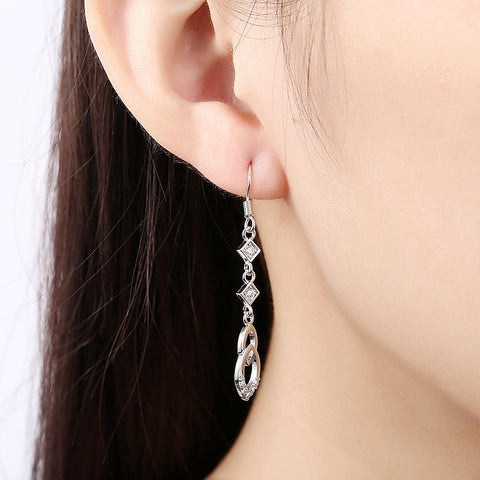 Dangling Infinity Drop Earrings Made with Swarovski Elements, Earring, ALILY , ALILY   jewelryjewelry deals, swarovski crystal jewelry, groupon jewelry,, jewelry for mom, 