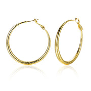 1.6" Round Hoop Earring in 18K Gold Plated