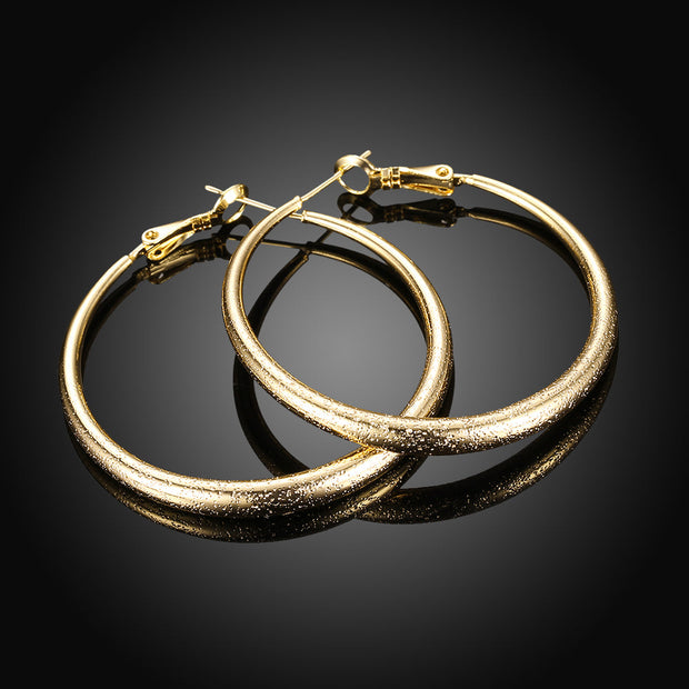 1.6" Round Hoop Earring in 18K Gold Plated