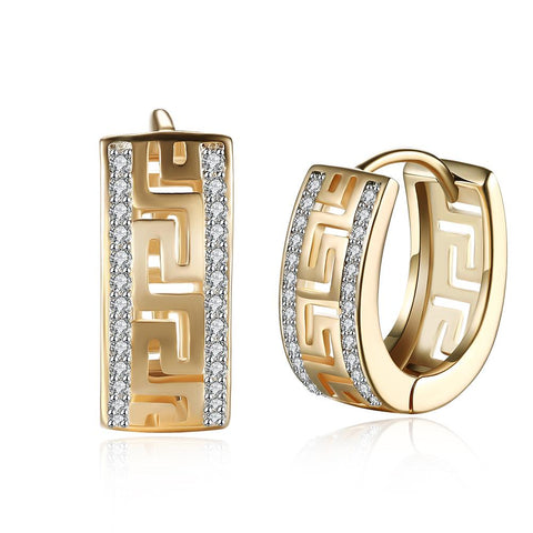 14K Gold Plated Swarovski Micro-Lining Greek Design Earrings, , ALILY , ALILY   jewelryjewelry deals, swarovski crystal jewelry, groupon jewelry,, jewelry for mom, 