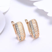 Laser Cut Austrian Crystal Micro-Pav'e Lined Huggie Hoop Earrings Set in 18K Gold - ALILY 