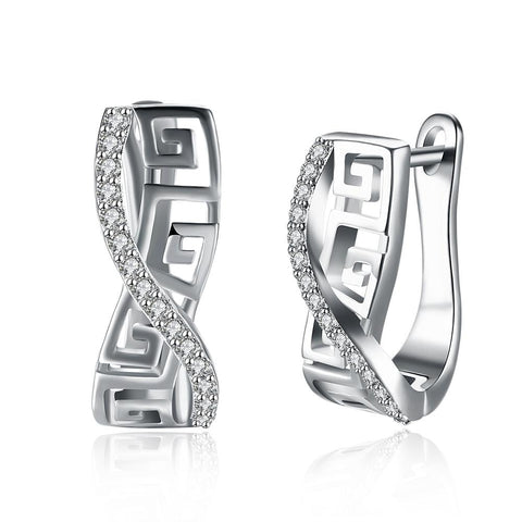 Laser Cut  Elements Swirl Design Earrings