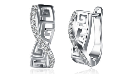 14K White Gold Plated White Sapphire Pav&