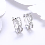Laser Cut  Elements Swirl Design Earrings