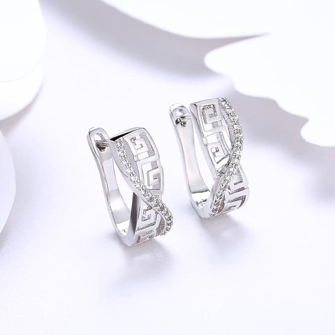Laser Cut  Elements Swirl Design Earrings
