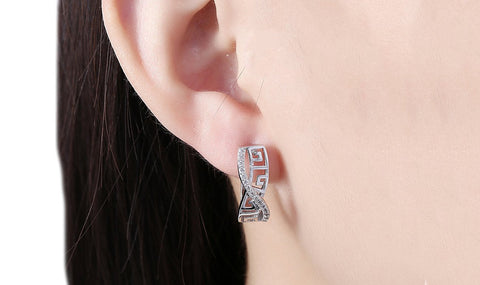 14K White Gold Plated Austrian Elements Pav&
