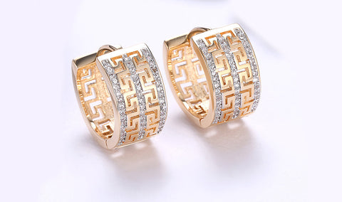 14K Gold Plating White Sapphire Pav&