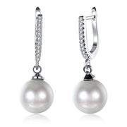 Freshwater Pearl Drop Earring in 18K Gold Plated with  Crystals