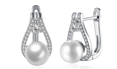 14K White Gold Plating  Elements Pav&