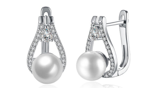 14K White Gold Plating Austrian Elements Pav&