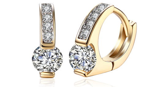 14K Gold Plating White Sapphire Pav&